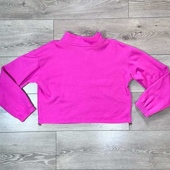 Calvin Klein Performance Hot Pink Cropped 1/4 Zip - Picture 13 of 14